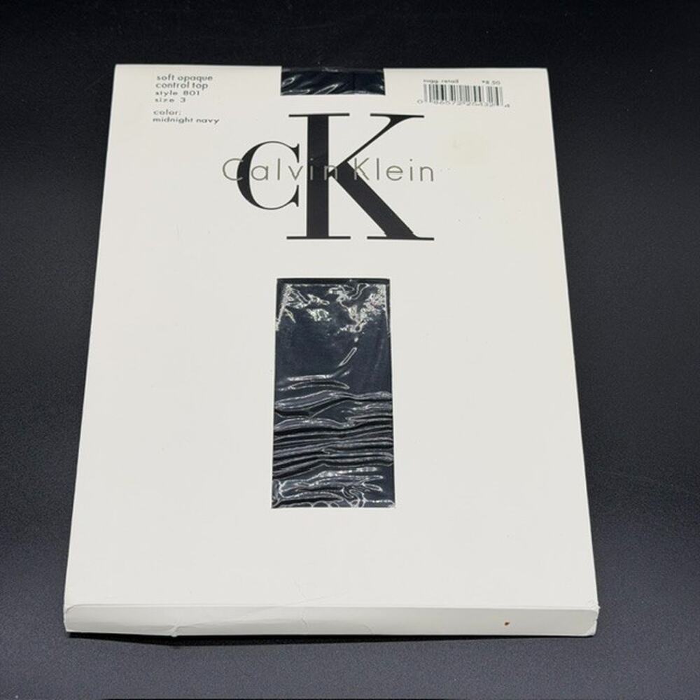 VTG Calvin Klein Pantyhose ~ Style 801: Midnight Navy ~ Size 3